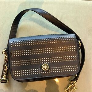 Crossbody Black and Gold Tory Burch Bag